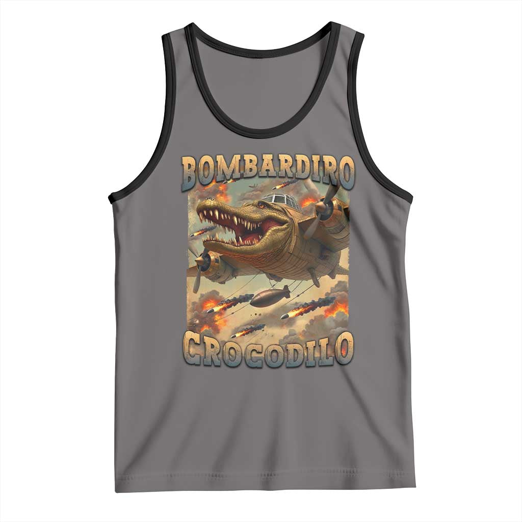 Funny Italian Brainrot Bombardiro Crocodilo Tank Top Gen Z Meme