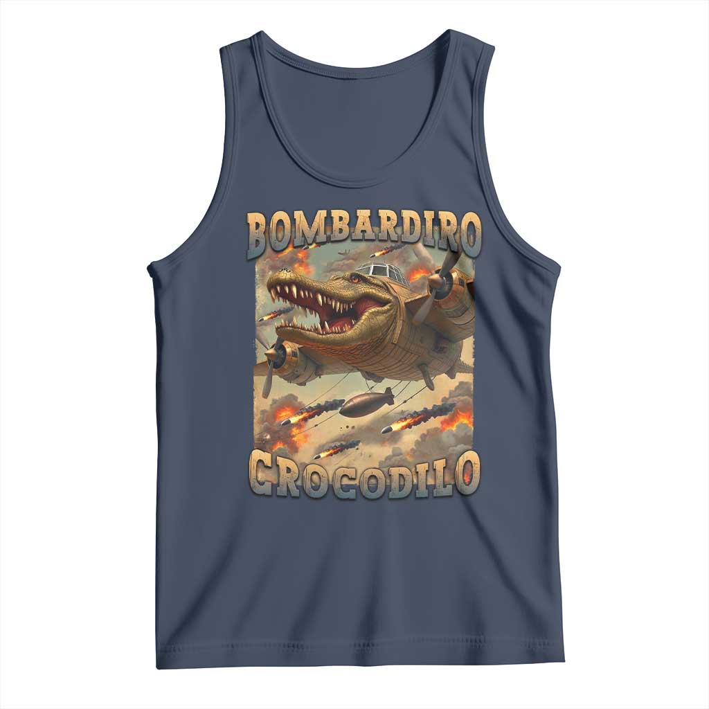 Funny Italian Brainrot Bombardiro Crocodilo Tank Top Gen Z Meme