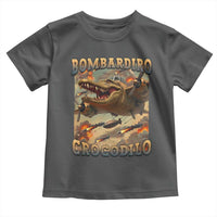 Funny Italian Brainrot Bombardiro Crocodilo Toddler T Shirt Gen Z Meme