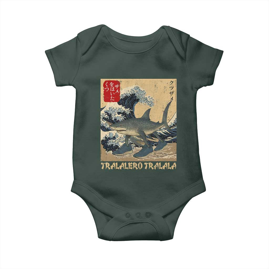 Funny Italian Brainrot Tralalero Tralala Shark Baby Onesie Japanese Art Gen Z Meme