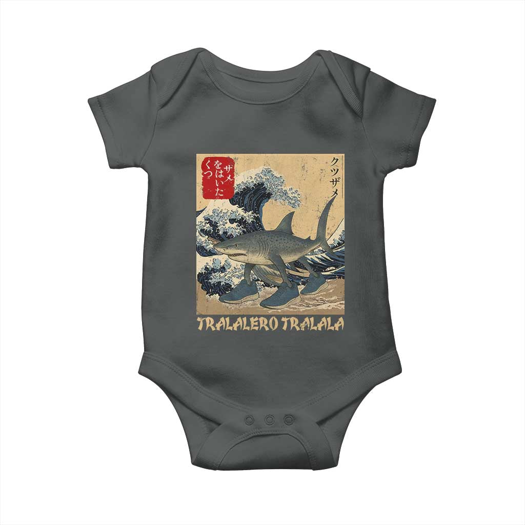 Funny Italian Brainrot Tralalero Tralala Shark Baby Onesie Japanese Art Gen Z Meme