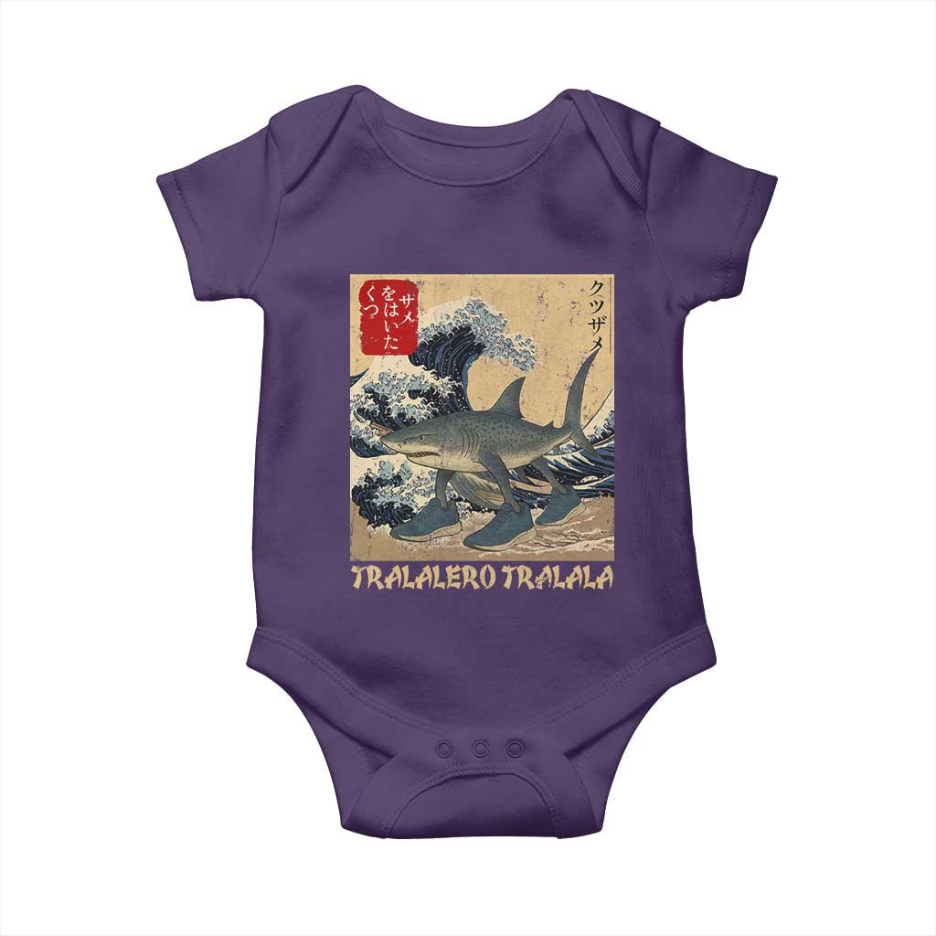 Funny Italian Brainrot Tralalero Tralala Shark Baby Onesie Japanese Art Gen Z Meme