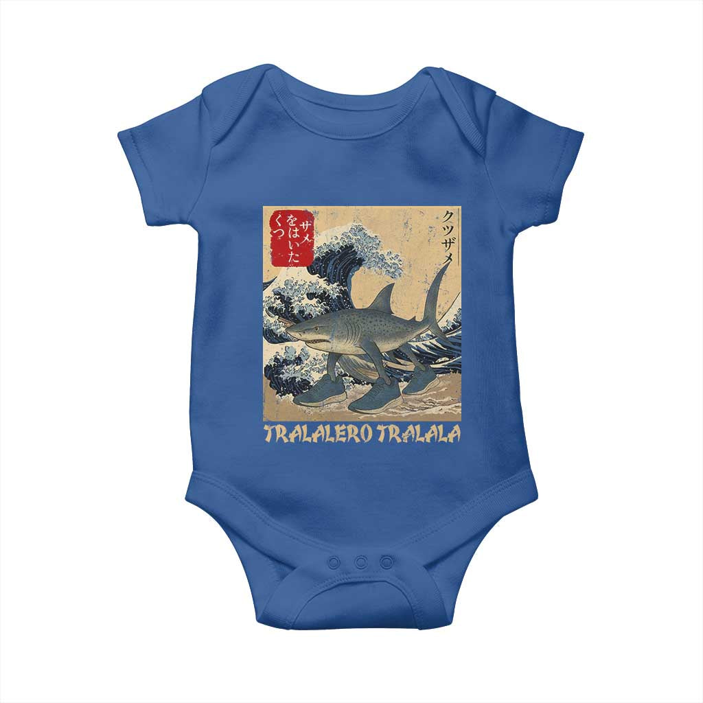 Funny Italian Brainrot Tralalero Tralala Shark Baby Onesie Japanese Art Gen Z Meme