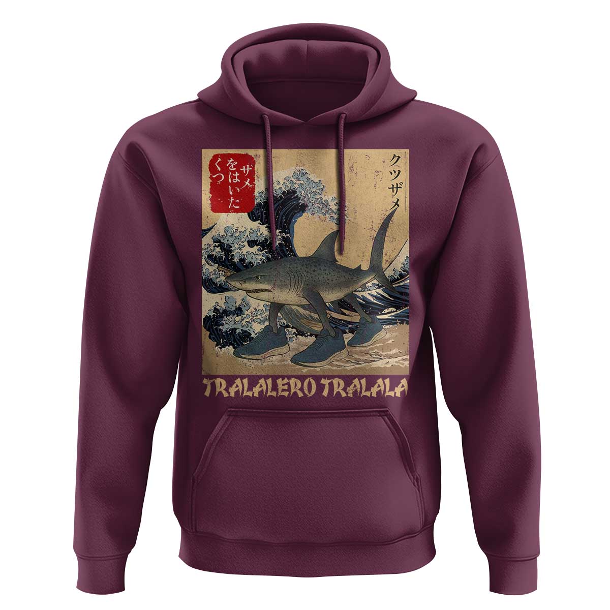 Funny Italian Brainrot Tralalero Tralala Shark Hoodie Japanese Art Gen Z Meme