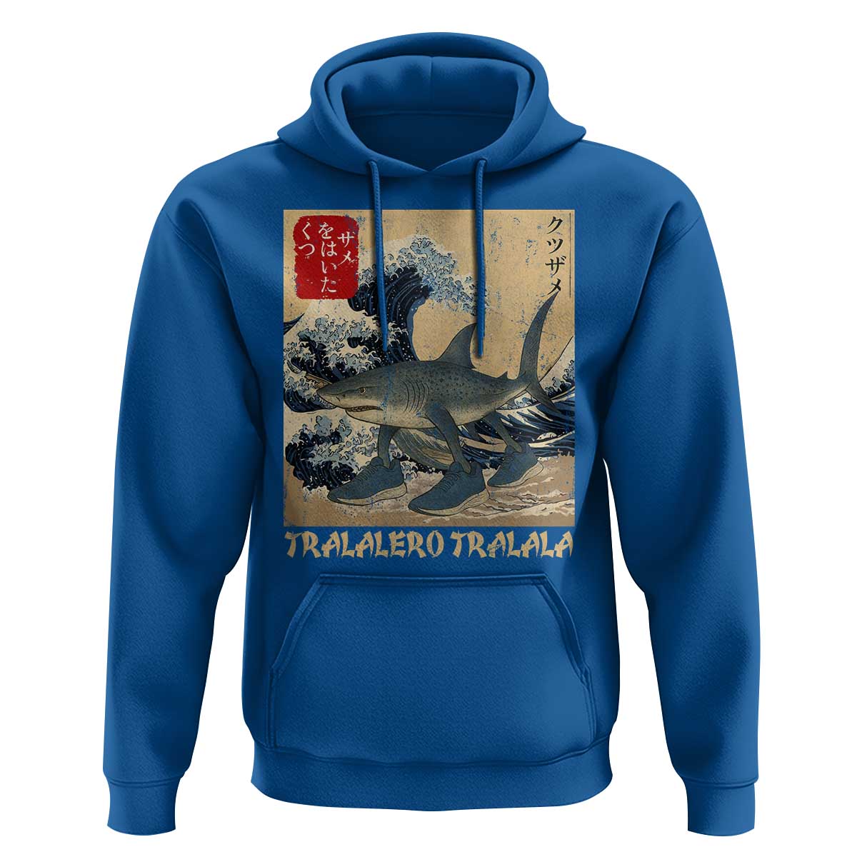 Funny Italian Brainrot Tralalero Tralala Shark Hoodie Japanese Art Gen Z Meme
