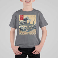 Funny Italian Brainrot Tralalero Tralala Shark T Shirt For Kid Japanese Art Gen Z Meme