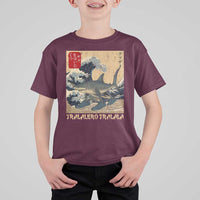 Funny Italian Brainrot Tralalero Tralala Shark T Shirt For Kid Japanese Art Gen Z Meme