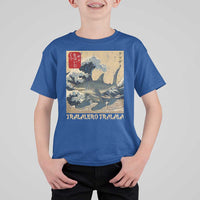 Funny Italian Brainrot Tralalero Tralala Shark T Shirt For Kid Japanese Art Gen Z Meme