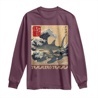 Funny Italian Brainrot Tralalero Tralala Shark Long Sleeve Shirt Japanese Art Gen Z Meme