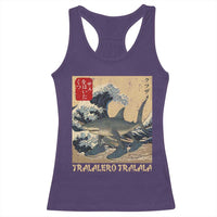 Funny Italian Brainrot Tralalero Tralala Shark Racerback Tank Top Japanese Art Gen Z Meme