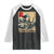 Funny Italian Brainrot Tralalero Tralala Shark Raglan Shirt Japanese Art Gen Z Meme