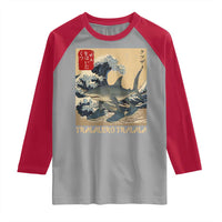 Funny Italian Brainrot Tralalero Tralala Shark Raglan Shirt Japanese Art Gen Z Meme
