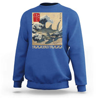 Funny Italian Brainrot Tralalero Tralala Shark Sweatshirt Japanese Art Gen Z Meme