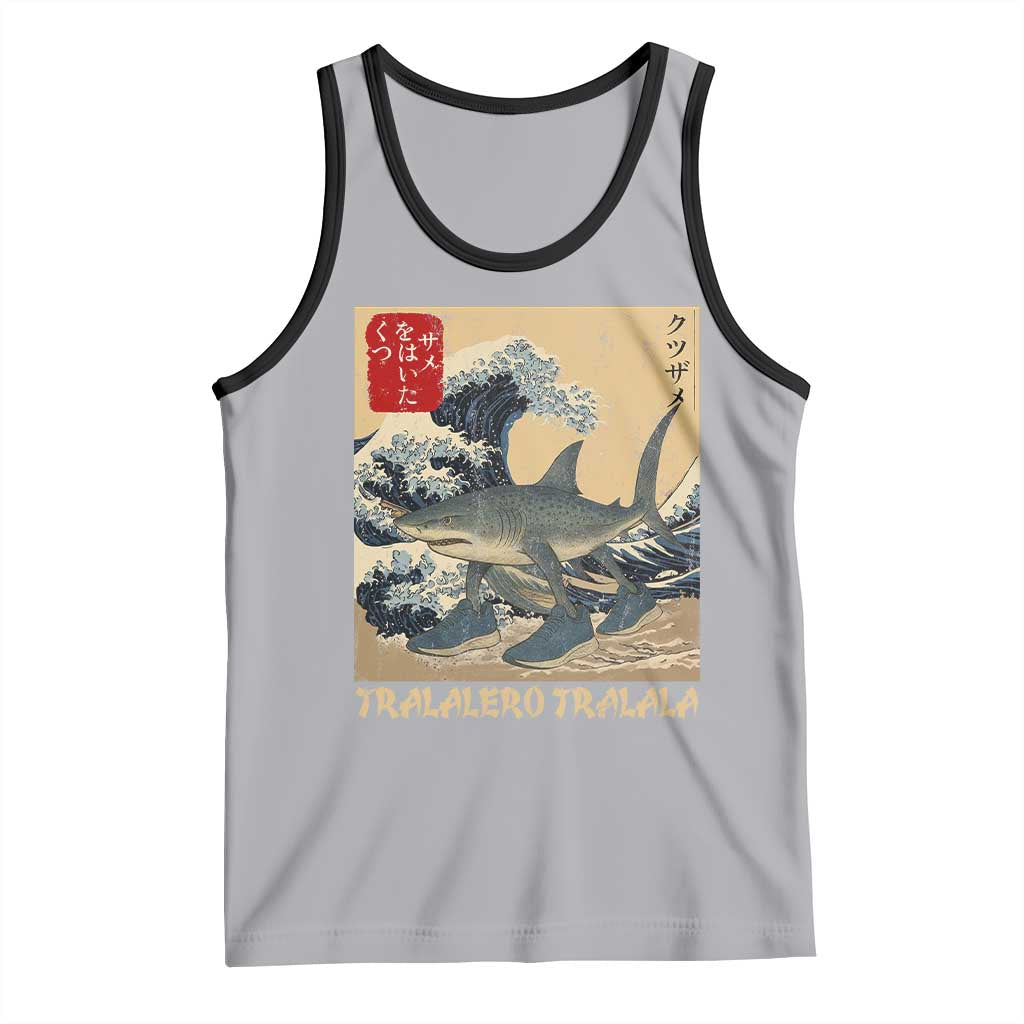 Funny Italian Brainrot Tralalero Tralala Shark Tank Top Japanese Art Gen Z Meme