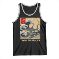 Funny Italian Brainrot Tralalero Tralala Shark Tank Top Japanese Art Gen Z Meme