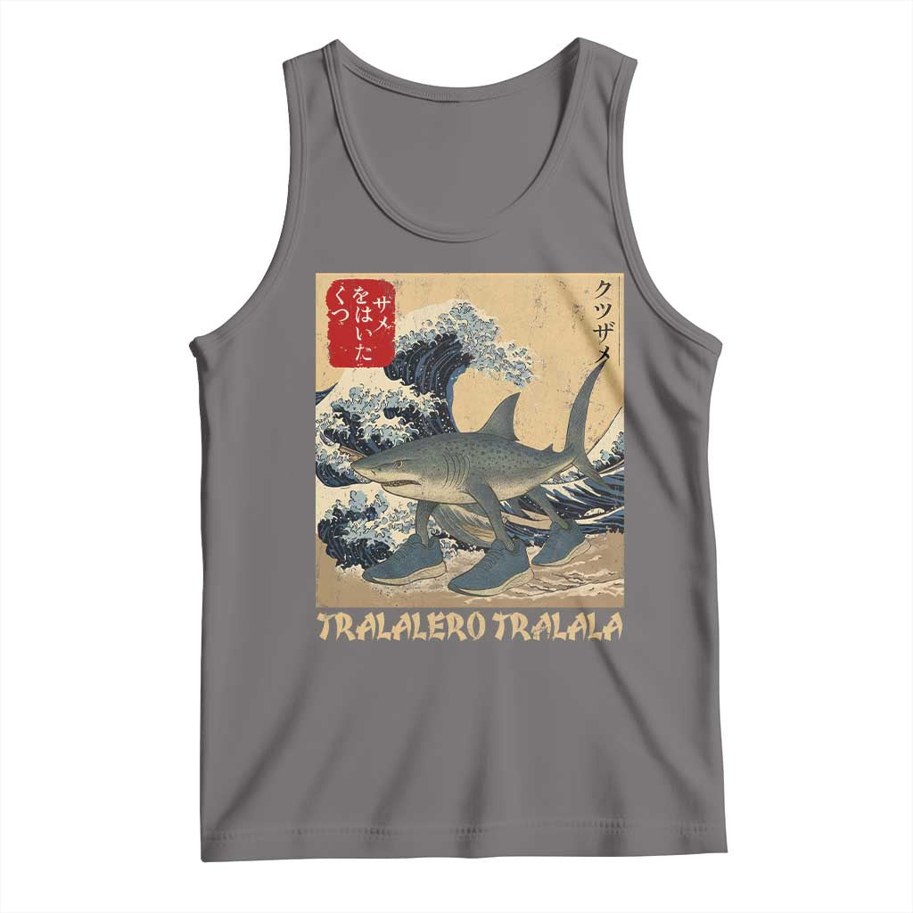 Funny Italian Brainrot Tralalero Tralala Shark Tank Top Japanese Art Gen Z Meme