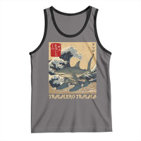 Funny Italian Brainrot Tralalero Tralala Shark Tank Top Japanese Art Gen Z Meme