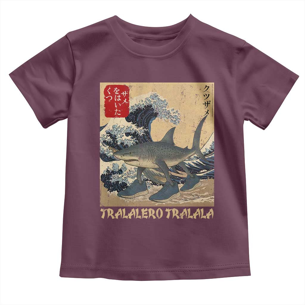 Funny Italian Brainrot Tralalero Tralala Shark Toddler T Shirt Japanese Art Gen Z Meme