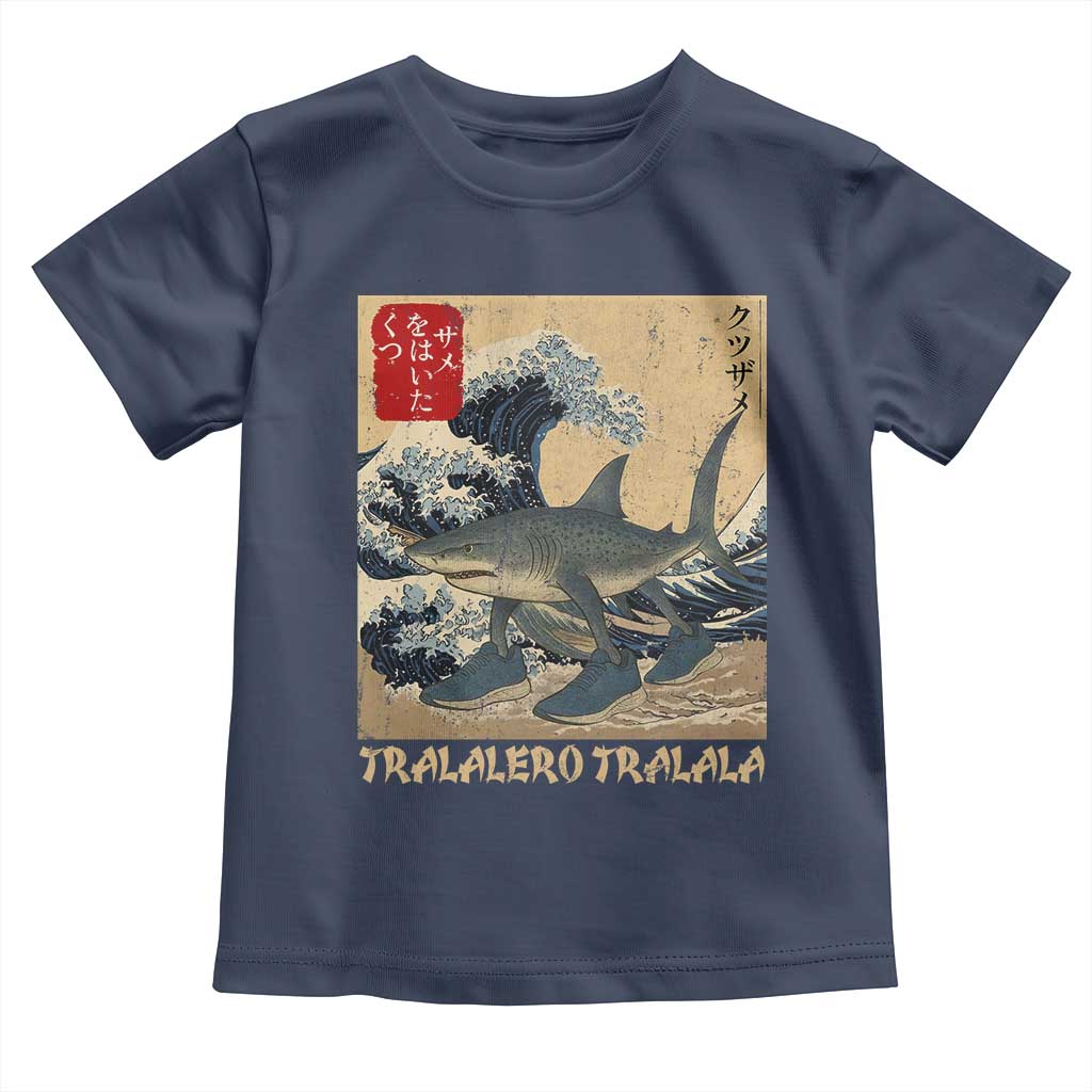 Funny Italian Brainrot Tralalero Tralala Shark Toddler T Shirt Japanese Art Gen Z Meme