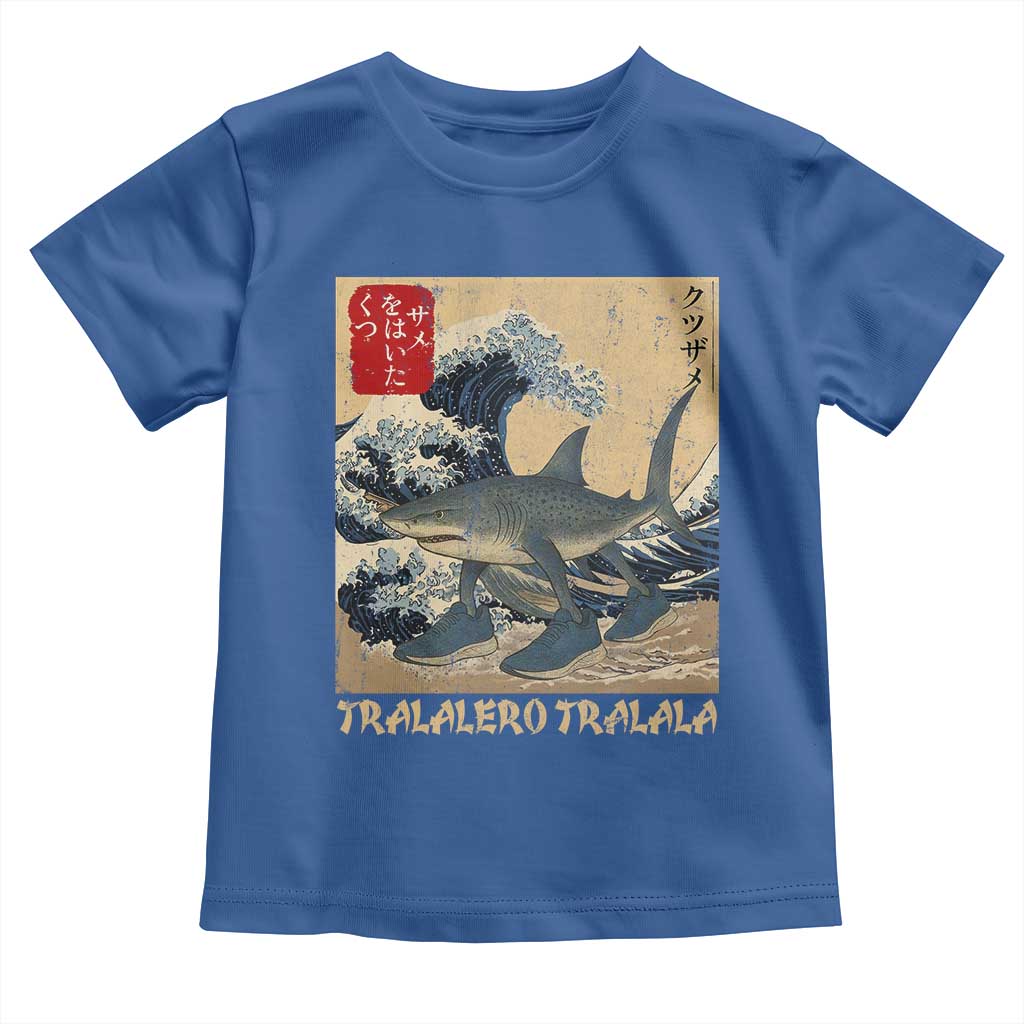 Funny Italian Brainrot Tralalero Tralala Shark Toddler T Shirt Japanese Art Gen Z Meme