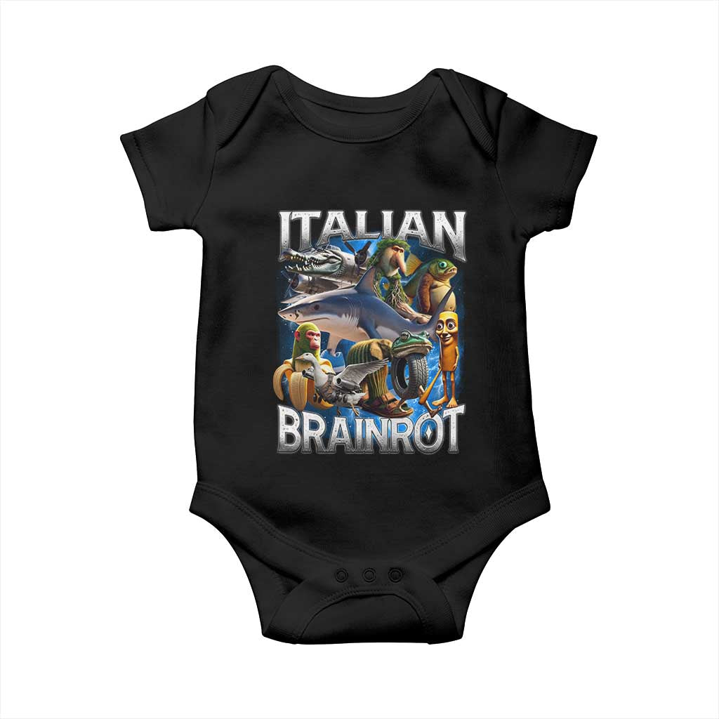 Funny Italian Brainrot Gen Z Meme Baby Onesie