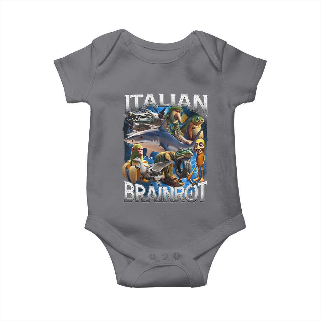 Funny Italian Brainrot Gen Z Meme Baby Onesie
