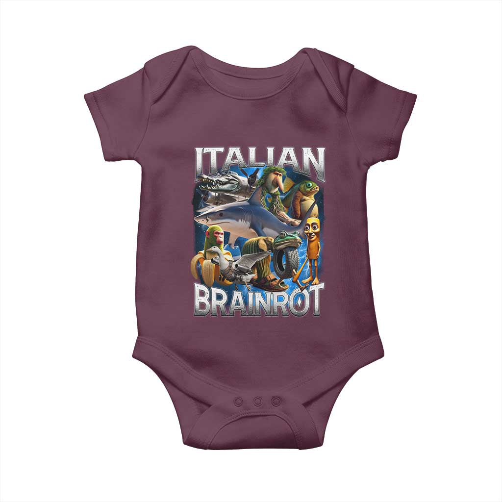 Funny Italian Brainrot Gen Z Meme Baby Onesie