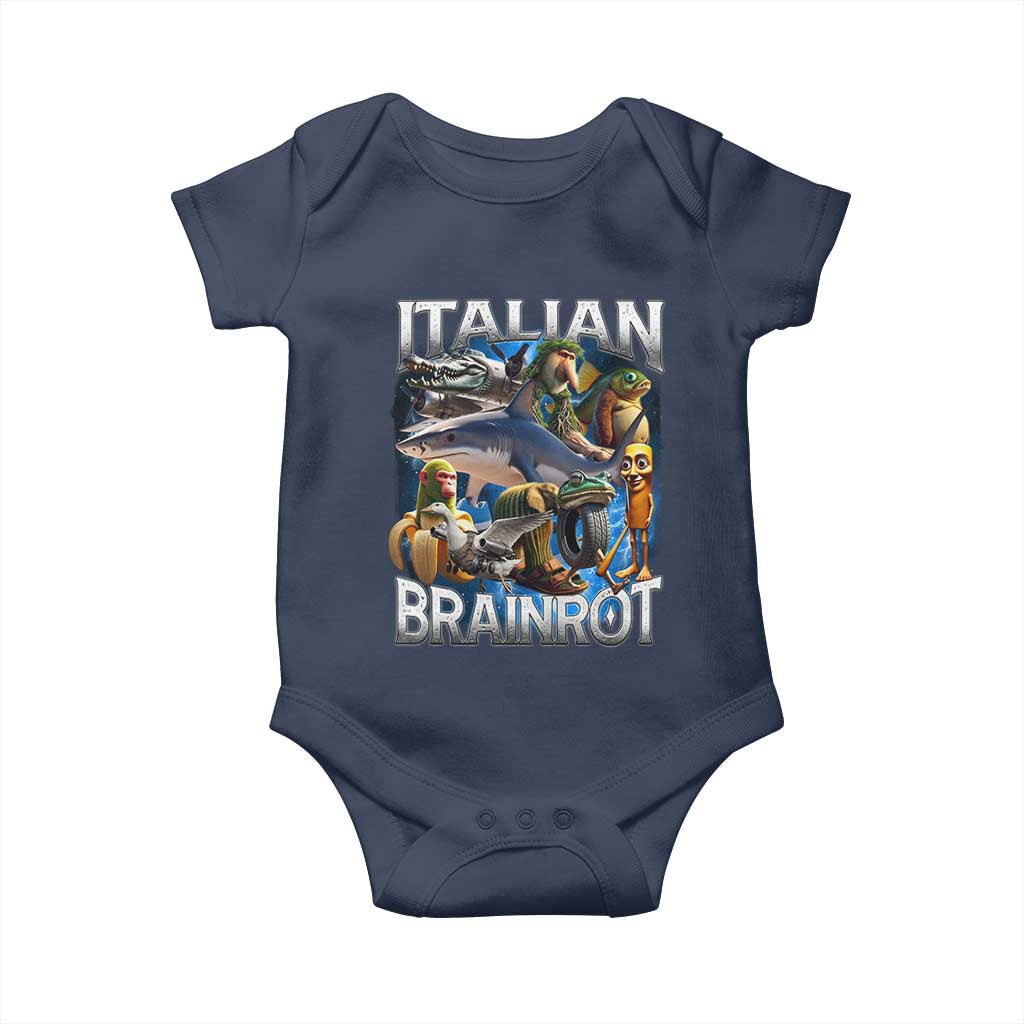 Funny Italian Brainrot Gen Z Meme Baby Onesie