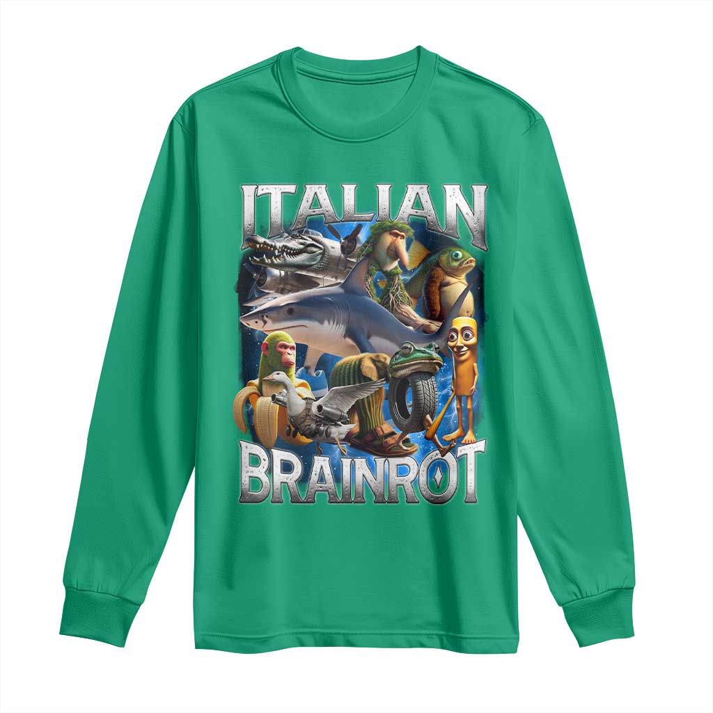 Funny Italian Brainrot Gen Z Meme Long Sleeve Shirt