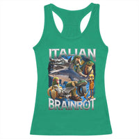 Funny Italian Brainrot Gen Z Meme Racerback Tank Top