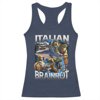 Funny Italian Brainrot Gen Z Meme Racerback Tank Top