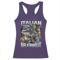 Funny Italian Brainrot Gen Z Meme Racerback Tank Top