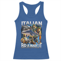 Funny Italian Brainrot Gen Z Meme Racerback Tank Top