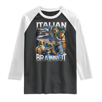 Funny Italian Brainrot Gen Z Meme Raglan Shirt