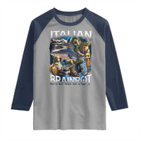 Funny Italian Brainrot Gen Z Meme Raglan Shirt