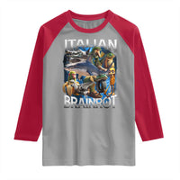 Funny Italian Brainrot Gen Z Meme Raglan Shirt