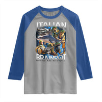 Funny Italian Brainrot Gen Z Meme Raglan Shirt