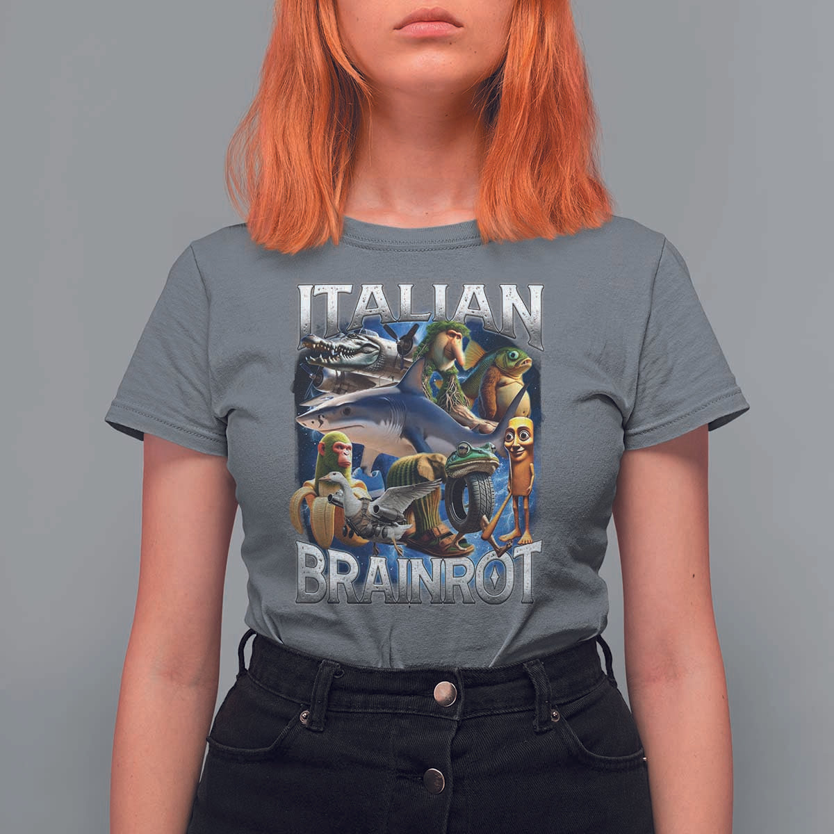 Funny Italian Brainrot Gen Z Meme T Shirt For Women
