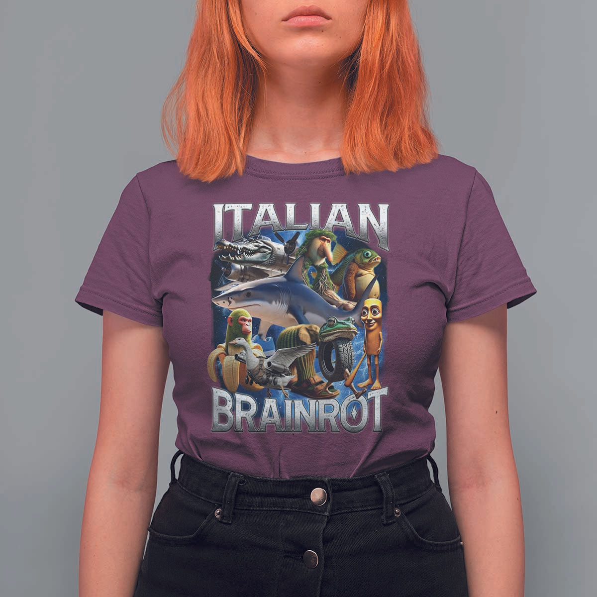 Funny Italian Brainrot Gen Z Meme T Shirt For Women
