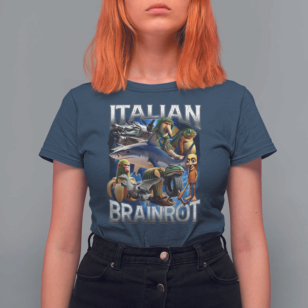 Funny Italian Brainrot Gen Z Meme T Shirt For Women
