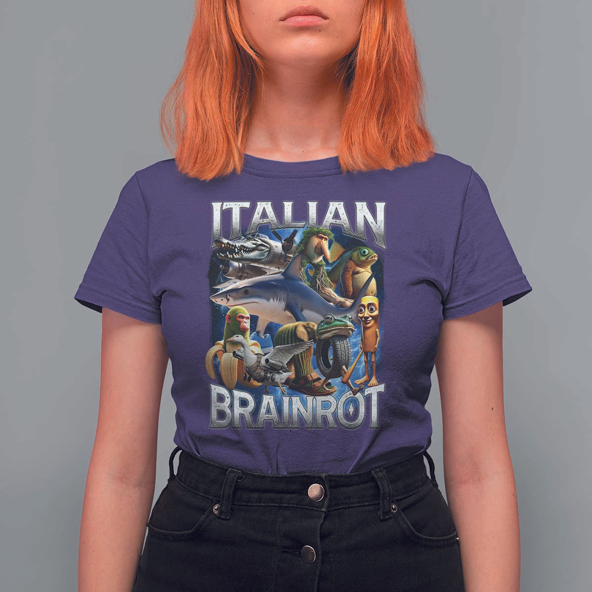 Funny Italian Brainrot Gen Z Meme T Shirt For Women