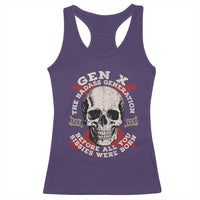 Funny Gen X Racerback Tank Top The Badass Generation Before All You Sissies Were Vintage Skull