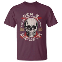 Funny Gen X T Shirt The Badass Generation Before All You Sissies Were Vintage Skull