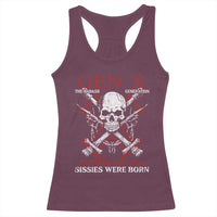 Funny X Generation Racerback Tank Top The Badass Generation Before All You Sissies Were Born Skull