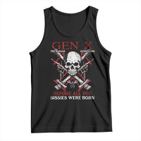 Funny X Generation Tank Top The Badass Generation Before All You Sissies Were Born Skull