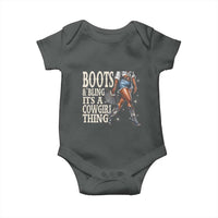 Funny African American Cowgirl Baby Onesie Boots And Bling It's A Cowgirl Thing