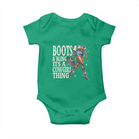 Funny African American Cowgirl Baby Onesie Boots And Bling It's A Cowgirl Thing