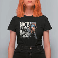 Funny African American Cowgirl T Shirt For Women Boots And Bling It's A Cowgirl Thing