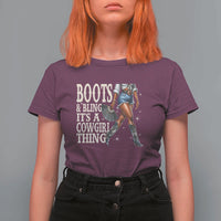 Funny African American Cowgirl T Shirt For Women Boots And Bling It's A Cowgirl Thing