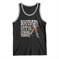Funny African American Cowgirl Tank Top Boots And Bling It's A Cowgirl Thing